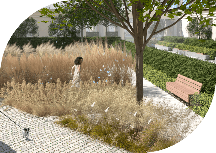 ЖК Modum ландшафтный дизайн