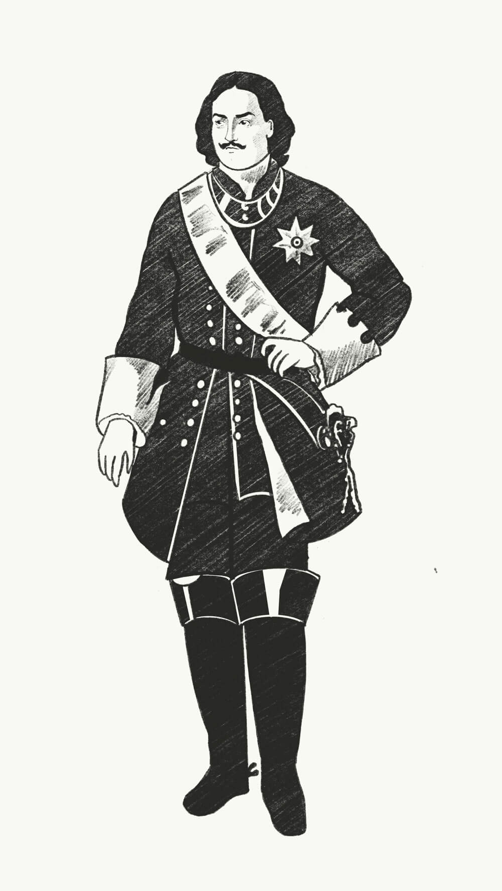 Петр I рисунок